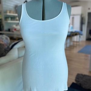Eileen Fisher cream, 100% silk crepe top